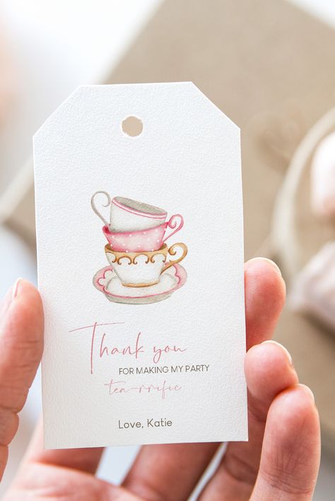 Excited to share this item from my #etsy shop: Editable Tea Party Favor Tags | Thank you tea for two tags | Pink Floral Peach Birthday Invitation | Editable Template | INSTANT DOWNLOAD Peach Birthday Invitation, Bridal Shower Tea Party Theme, Tea Party Favor, Woodland Invitation Birthday, Peach Birthday, Fairy Baby Showers, Favor Cups, Tea Party Favors, Tea Party Invitations