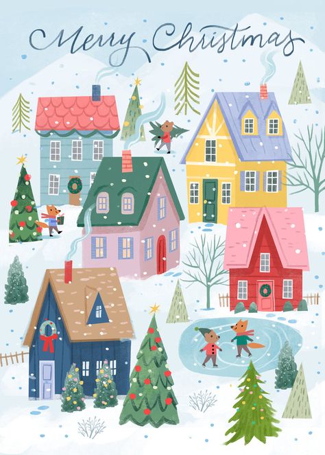 Kathryn Selbert | Advocate Art Winter Prompts, Kathryn Selbert, Top Illustration, Christmas Cozy, Winter Illustration, Animated Christmas, Garden House, Noel Christmas, Christmas Mood