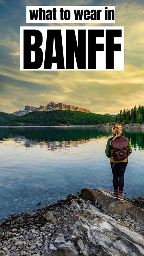 The best things to pack for a trip to Banff National Park in Alberta Canada #Packing #Planning #Trip #Banff Banff Canada Summer, Best Time To Visit Banff, Canada Packing List, Banff Hiking, Banff Itinerary, Banff Travel, Vacation Packing Tips, Best Hiking Backpacks, Banff National Park Canada