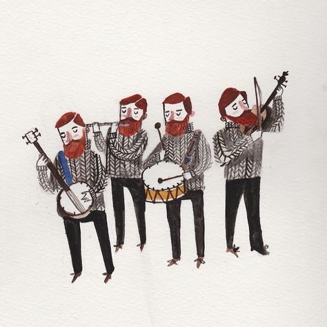 @dickvincent Folk Band, Irish Folk, Folk Illustration, Inspiration Illustration, Music Illustration, Music Collage, Band Posters, Art And Illustration, Illustration Character Design