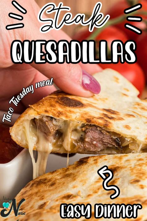 Looking for a delicious and easy meal idea? Look no further than this mouthwatering steak quesadilla recipe, perfect for any weeknight dinner or casual gathering. The combination of savory steak, crunchy peppers, and cheese make this the perfect dish that everyone will love. Cheese Steak Quesadilla Recipes, Venison Quesadilla, Steak Quesadilla Recipe Easy, Lobster Quesadilla Recipe, Steak And Cheese Quesadilla, Camper Recipes, Steak Quesadilla Recipe, Best Quesadilla Recipe, Steak Quesadilla Recipes