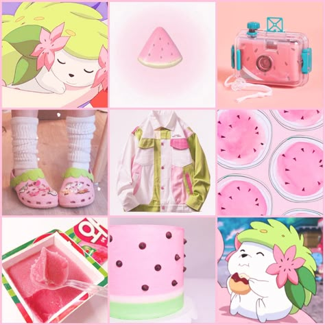 Watermelon Moodboard, Pastel Mood Board, Pink Pokemon, Adopt Idea, Soft Pink Theme, Oc Inspo, Rainbow Aesthetic, Neon Aesthetic, Visual Aesthetics