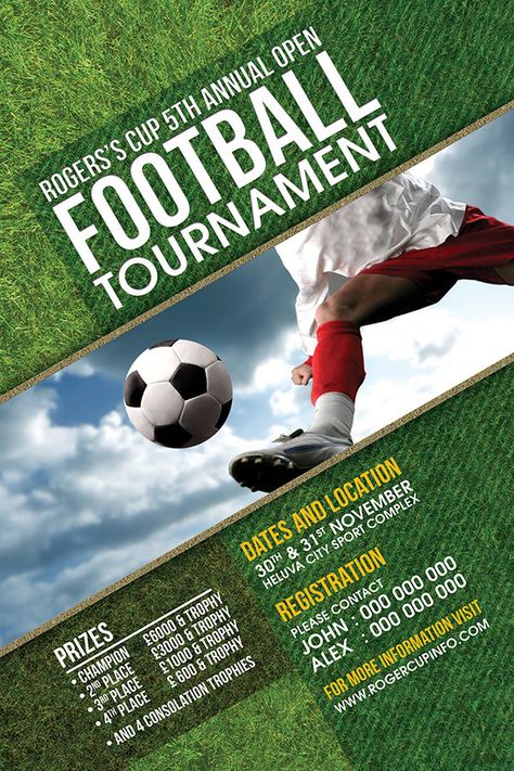 Football Tournament Flyer, Football Tournament Poster Design, Soccer Tournament Poster, Football Tournament Poster, Tournament Flyer Design, Tournament Poster, Photoshop Flyer Template, Photoshop Flyer, Poster Creative