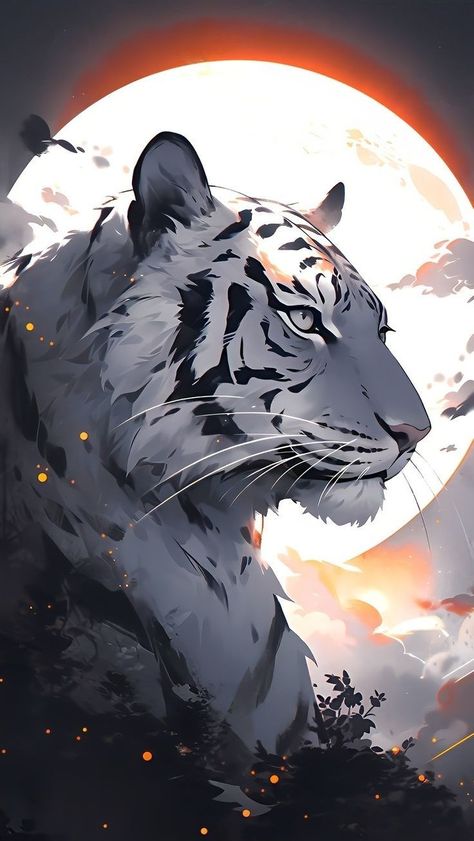 Big Cat Aesthetic Wallpaper, Tiger Art Wallpaper, On Display Wallpaper, White Tiger Art, Display Wallpaper, Tiger Artwork, Tiger Wallpaper, Best Wallpaper Hd, Spirit Animal Art