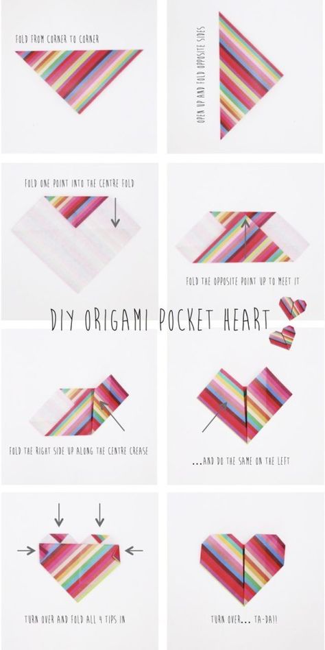 Oragami Ideas Love, Square Paper Origami, Crafts Origami, Origami Heart, Paper Gifts Anniversary, Paper Anniversary, Valentine Ideas, Out Of My Mind, Diy Origami