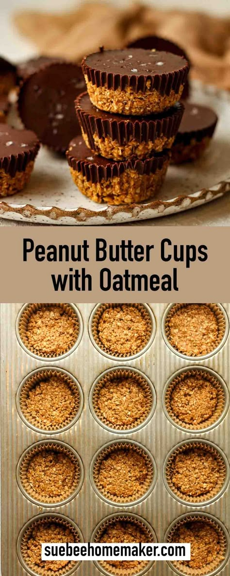 Peanut butter cups with oatmeal are a tasty and healthy snack combining creamy peanut butter, rich chocolate, and hearty oats. These no-bake treats provide a delicious balance of sweetness and crunch, perfect for any time of day. Oatmeal Peanut Butter Bites, Fit Foodie Finds No Bake Peanut Butter Oat Cups, Peanut Butter Oatmeal Cups Healthy, Pb Oat Cups, Healthy Reese’s Peanut Butter Cups, Recipes With Reese’s Peanut Butter Cups, Oat Balls Peanut Butter, Oatmeal Peanut Butter Cups, Oat Peanut Butter Cups