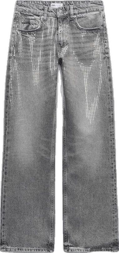 Foil Jeans, Expensive Jeans, Mid Waist Jeans, Zara Outfit, Flare Denim Jeans, Sequin Appliques, Fire Fits, Easy Trendy Outfits, Stockholm Fashion