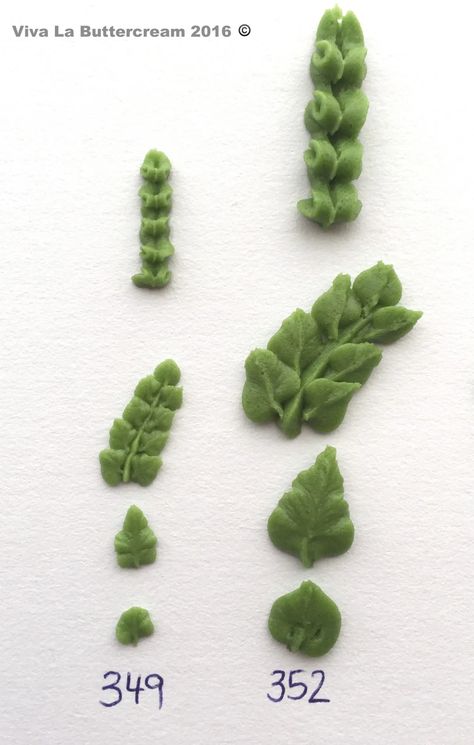 Leaf Tips: A guide to Foliage – Viva La Buttercream Cake Piping Techniques, Wilton Tips, Cake Decorating Flowers, Frosting Flowers, Cakes Fondant, Cake Pop Designs, Royal Icing Flowers, Frosting Techniques, Icing Techniques