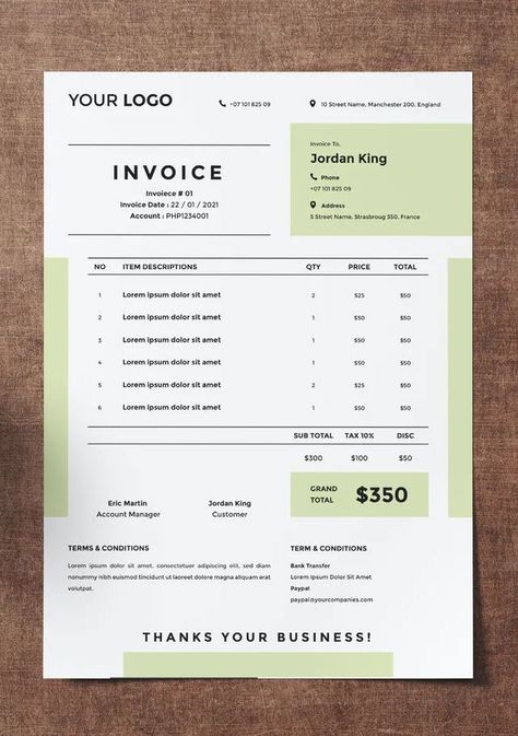 Cute Invoice Design, Manage Finances, Invoice Sample, Invoice Design Template, Case Study Template, Flow Chart Template, Minimalist Font, Invoice Design, Cv Design