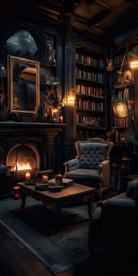 Dark Academia, Living Room, Furniture