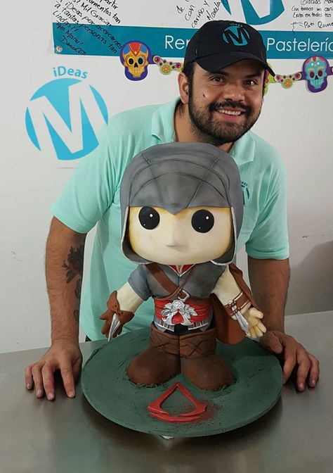 Funko Pop Cake, Joshua 9, Video Game Cakes, Cake Structure, Pop Cake, Assassin Creed, Awesome Cakes, Cake Decor, Cake Cake