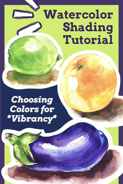 In this step-by-step video tutorial, I take you through how to shade three different objects using Analogous Colors. With this method, you'll be able to develop high levels of realism in your paintings, while maintaining bright, vibrant colors. #watercolortipsforbeginners #howtoshadeusingwatercolor #watercolourtutorialsstepbystep #watercolortutorialsforbeginners Watercolor Shadows, Watercolor Shading, Shading Painting, Watercolor Tutorial For Beginners, Watercolor Objects, Shading Tutorial, Analogous Colors, Beginner Drawing Lessons, Beginner Drawing