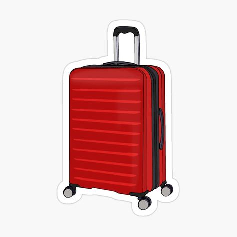 Get my art printed on awesome products. Support me at Redbubble #RBandME: https://www.redbubble.com/i/sticker/Suitcase-travel-by-shopdiego/145672461.EJUG5?asc=u Stickers On Suitcase, Stickers For Suitcases, Rimowa Luggage Aesthetic Stickers, Suitcase With Stickers Aesthetic, Sticker Suitcase, Travel Stickers Printable, Funny Stick Figures, Suitcase Stickers, Photo Cake Topper