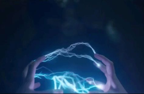 Super Power Visuals, Electric Powers Gif, Lightning Superhero Oc, Electric Powers Aesthetic, Electricity Powers Gif, Electric Powers Magic, Blue Magic Gif, Lightning Abilities, Electricity Powers Aesthetic