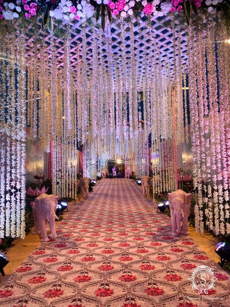 Blossoming Love: Flower-Adorned Wedding Gates Entryway Decor Wedding Entrance, Entryway Decor Indian Wedding, Entryway Decor For Wedding, Wedding Entrance Decor Entryway Indian, Wedding Entrance Decor Entryway, Event Planning Board, Ivory Wedding Decor, Wedding Tent Decorations, Wedding Gate