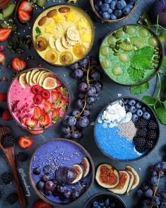 smoothie bowls Pasti Fit, Açaí Bowls, Yummy Fruit, Acai Bowls, Makanan Diet, Smoothie Bowl Recipe, Bowl Recipe, Smoothie Bowls, Food Goals