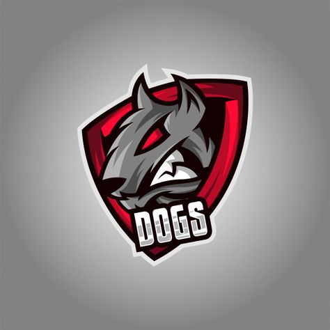 Dog esport logo | Premium Vector #Freepik #vector #logo #dog #animal #game Dog Background, Logo Dog, Esports Logo, Game Logo Design, Sport Illustration, Army Wallpaper, Dog Logo, Natural Branding, Mascot Logo