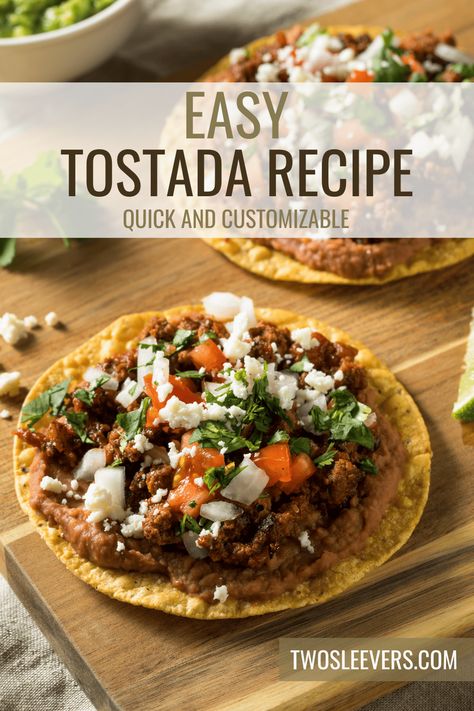 Tostada Bowl Recipes, Tostados Recipe, Tostadas Recipes, Beef Tostadas, Tostada Recipe, Tostada Recipes, Clean Simple Eats, Zesty Sauce, Healthy Beef Recipes