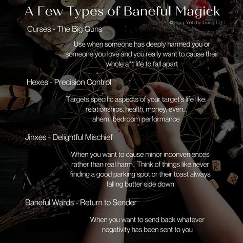 Baneful Magick! From Wards to Jinxes, Hexes and Curses. They can help in multiple situations. . . Like and follow to stay up to date on all things Witchy. Download the App! https://linktr.ee/witchylivingapp . . . #Witchcraft #WitchyLiving #WitchyVibes #WitchyWoman #WitchyThings #WitchyCommunity #WitchyLife #WitchyInspiration #WitchyWisdom #WitchyGoddess #WitchyRituals #WitchyCrafts #MagicalLiving #MagicalLife #MagicEveryday #PaganLife #PaganCommunity #WitchesOfInstagram #Spellcasting #Divinat... How To Hex Someone Witchcraft, Jinx Witchcraft, Jinxes Witchcraft, Hex Spells Witchcraft, Curses And Hexes, Wards In Witchcraft, Hex Spells, Hair Magick Witchcraft, Curses Witchcraft