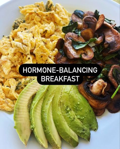 Hormone-balancing breakfast Perimenaupose Hormones, Low Saturated Fat Foods, Hormonal Eating, Hormone Balancing Breakfast, Hormone Healing, Hormone Balancing Recipes, Hormone Nutrition, Testosterone Boosting Foods, Hormone Diet