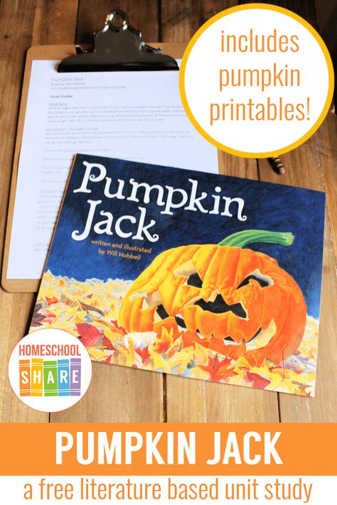 Pumpkin Jack Unit Study – Homeschool Share Pumpkin Study Unit, Pumpkin Unit Study Preschool, Pumpkin Unit Study 2nd Grade, Pumpkin Jack Book Activities, Pumpkin Jack Experiment, Pumpkin Unit Study, Pumpkin Unit Kindergarten, Pumpkin Jack Book, Pumpkin Jack Activities