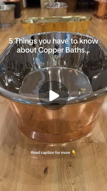 William Holland Ltd on Instagram: "See more 👇⁠ ⁠ Essential things to know about Copper Baths….⁠ ⁠ 1.) They hold the heat 🔥⁠ ⁠ 2.) William Holland Copper Baths maintain their shine!⁠ ⁠ 3.) They do not corrode!⁠ ⁠ 4.) They are light in weight, on average about 45kg.⁠ ⁠ 5.) They are made from sustainably sourced pure copper 🌿🍃🌱⁠ ⁠ Copper baths are a sustainable, beautiful, practical and when balanced out over their lifespan (they have a lifetime structural guarantee) they are an extremely economical stunning bathtub.⁠ ⁠ And as pure copper has an infinite life cycle, they can be repurposed indefinitely meaning these beautiful creations will never end up in landfill.⁠ ⁠ They are good for the body, soul and conscience 😉⁠ ⁠ #copperbath #luxurybath #luxurybathroom #bathdesign #bathroomdesign Copper Bathtub Bathroom, Copper Tub Bathroom, Copper Bathroom Ideas, Copper Bathtub, Dutch Home, Copper Bathtubs, Copper Bath, Copper Tub, Bathtub Bathroom