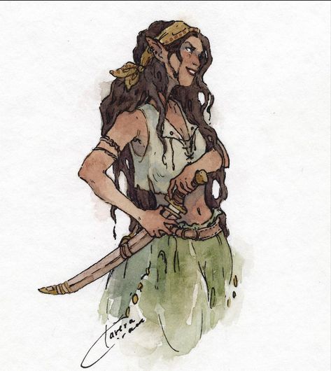 Dnd Pirate Art, Dnd Halfling, Barbarian Woman, Pirate Cartoon, Dnd Elves, Pirate Books, Pirate Fairy, Ren Fair, Pirate Art