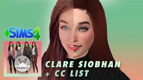 Here's Clare Siobhan sims CC list! :) Clare Siobhan Sims Cc, Clare Siobhan Sims, Clare Siobhan, Skin Details, Sims 4 Cas, Sims Cc, Skin Tone, Sims 4, Face Mask