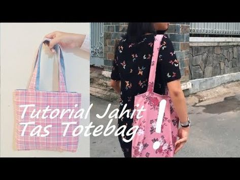 Tas Tas Kain Handmade, Tas Totebag, Tips Menjahit, Japanese Tote Bag, Craft Bags, Fabric Bags, Sewing Bag, Diy Bag, Ted Baker Icon Bag