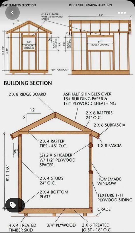 12x8 Shed, Build Your Own Shed, Shed Construction, Shed Ideas, Shed Organization, Large Sheds, Shed Building Plans, Diy Shed Plans, Storage Shed Plans