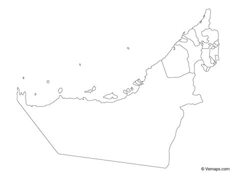 Outline Map of United Arab Emirates with Emirates Uae Map Art, Uae Map Outline, Uae Drawing, Uae Map, الإمارات العربية المتحدة, Camels Art, Egypt Map, Uae National Day, Insta Highlights