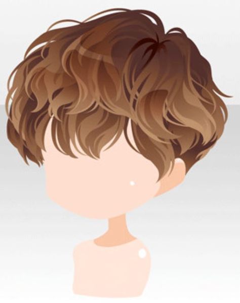 Chibi Curly Hair Drawing, Messy Hair Drawing Reference Male, Curly Anime Hair Male, Messy Hair Boy Drawing, How To Draw Fluffy Hair Guys, Chibi Curly Hair, Curly Anime Hair, Gacha Oc Hair Ideas Male, Hair References Drawing