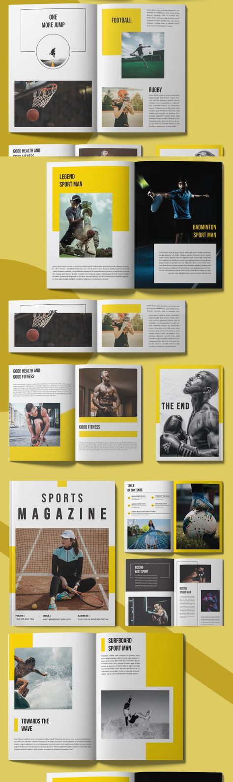 Sports Magazine Template Layout Sports Magazine Layout, Word Layout, Sports Magazine Design, Magazine Page Layouts, Sport Magazine, Sports Magazine, Sports Books, Responsive Website Design, Magazine Editorial