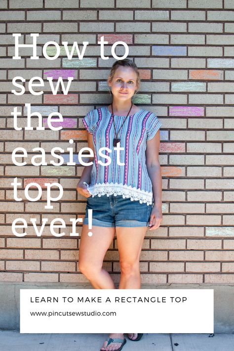 Diy Easy Top Sewing, Easy Diy Blouse, Tunic Top Patterns Sewing Free, Easy Tops To Sew For Women How To Make, Easy Diy Shirt, Easy Sew Shirts For Women, Easy Summer Top Pattern Free Sewing, Summer Top Pattern Sewing Free, Sewing Tee Shirts