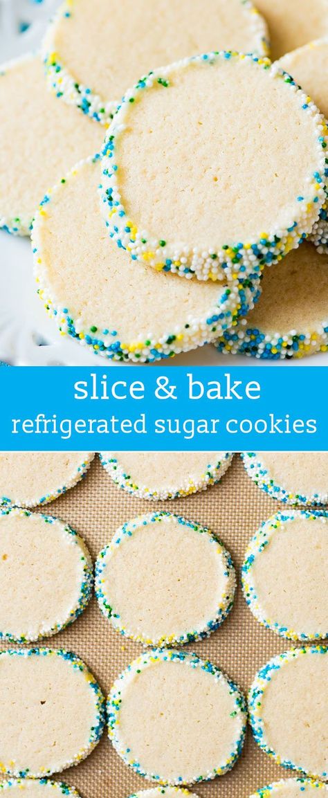 Quick Sugar Cookies, Easy Sugar Cookie Recipe, Slice And Bake Cookies, Dessert Quick, Refrigerator Cookies, Easy Slice, Icebox Cookies, Quick Cookies, Cinnamon Sugar Cookies