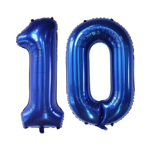 PRICES MAY VARY. Includes: 1 Pcs 40" navy blue number 1 balloon, 1 40" dark Blue number 0 balloon, 1 straw Material: The navy blue number 10 balloon is made of high-quality aluminum foil, which is sturdy, easy to inflate and deflate, and not easy to leak Applicable: Navy blue 10 balloons are perfect for sweet boy girls 10th birthday party and 10 anniversary party decoration supplies Instructions for use: Please inflate slowly, inflate to the amount you need, the balloon will automatically seal, Number 15 Balloons, 10 Balloons Number, 5 Number Balloon, Number 1 Balloon, Blue Number Balloons, Helium Number Balloons, 10th Anniversary Party, Anniversary Party Decorations, Number 10