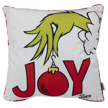 Grinch Holding Ornament, Grinch Pillow, Ornament Pillow, Grinch Stuff, Nightmare Before Christmas Wallpaper, Grinch Hands, Grinch Who Stole Christmas, Word Joy, Faux Fur Pillow