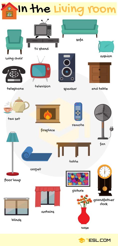 1shares Learn furniture vocabulary in English. Furniture refers to movable objects intended to support various human activities such as seating, … House Vocabulary, Vocabulary In English, English Room, Learning English For Kids, English Vocab, Kids English, English Language Teaching, English Lessons For Kids, English Activities