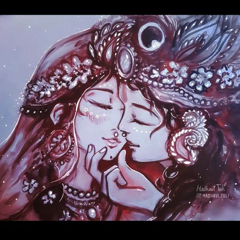 Shrikrishna Digital Art, Radha Krishna Anime Art, Radha Krishna Aesthetic Sketch, Radha Krishna Matching Pfp, Krishna Anime Art, Radha Art, Cartoons Krishna, Aesthetic Profile Picture Cartoon Soft, Radhe Krishna Wallpapers