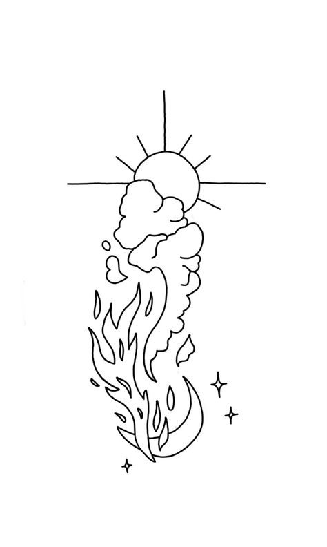 Pillar Of Cloud And Fire Tattoo, Christian Fire Tattoo, Cloud And Fire Tattoo, Cloud By Day Fire By Night Tattoo, Chris Renzema Tattoo, Christian Flash Tattoo, Heaven Hell Tattoo, Savior Aesthetic, Biblical Tattoos