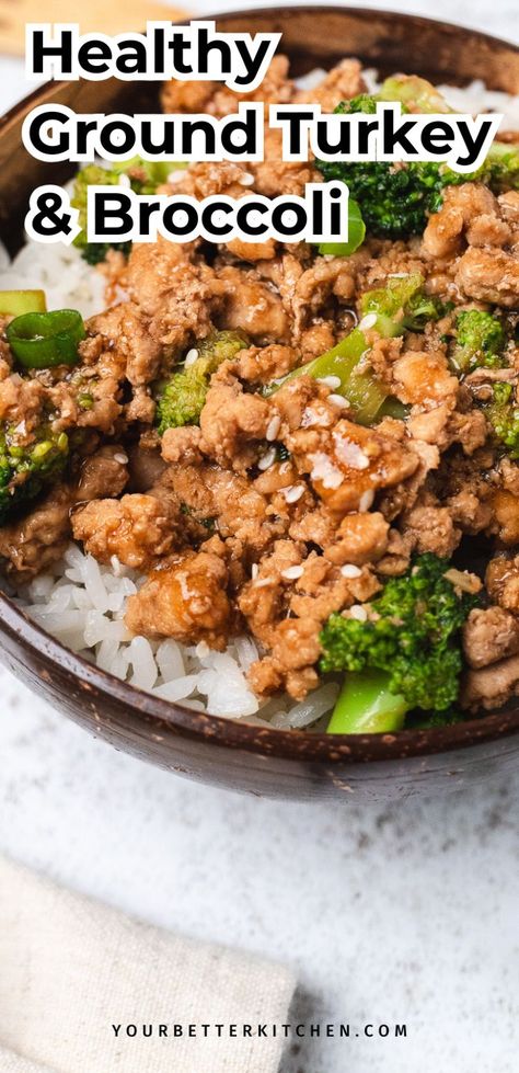 This quick ground turkey and broccoli bowl is a delicious and healthy recipe for dinner or meal prep. Easy to make, it’s a perfect dish for those looking for simple and flavorful meal ideas. Clean Recipes With Ground Turkey, Healthy Ground Turkey Rice Bowls, Ground Turkey Recipes For Lunch Healthy, Low Cholesterol Recipes Dinner Ground Turkey, Weight Watcher Recipes With Ground Turkey, Simple Meal Prep Meals, Whole 30 Recipes With Ground Turkey, Ground Turkey Bowl Recipes Healthy, Easy Healthy Meal Prep Ground Turkey