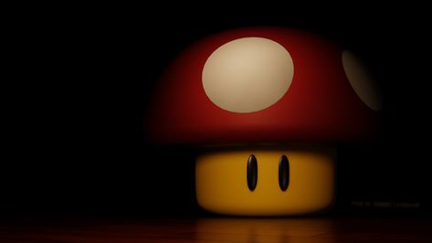 Cute red Mario Mushroom for a Wallpaper. Made in Blender by Cederic Langpaap. Inspired by a similar one I saw at https://www.wallpaperflare.com/ . Message me at cedericlangpaap@gmail.com for commissions or this wallpaper without watermark. Mario Mushroom Wallpaper, Mushroom Wallpaper, Fb Cover Photos, Fb Cover, A Wallpaper, Fb Covers, Computer Wallpaper, Mario Mushroom, Ipad Wallpaper