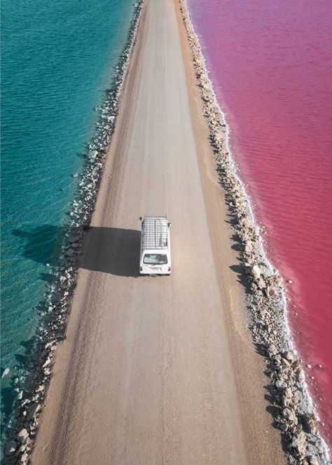 A natural phenomenon of Pink lakes in South Australian outback. - Imgur Lake Macdonnell, Australia Trip, Wallpaper City, Pink Lake, Dream Travel Destinations, Travel South, Beautiful Places To Travel, South Australia, Travel Inspo