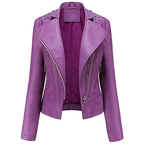 Washed Leather Jacket, Purple Leather Jacket, Faux Leather Jacket Women, Ladies Short Jackets, Leather Coat Womens, Collar Leather Jacket, Pu Leather Jacket, Lambskin Leather Jacket, Jackets Women