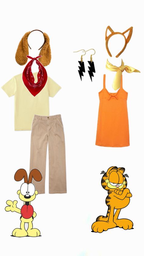 Garfield and Odie Halloween costume Tourist Halloween Costume, Garfield Costume, Cute Couple Halloween, Classy Halloween Costumes, Duo Costumes, Bff Halloween Costumes, Halloween Costumes For 3, Garfield And Odie, Clever Halloween Costumes