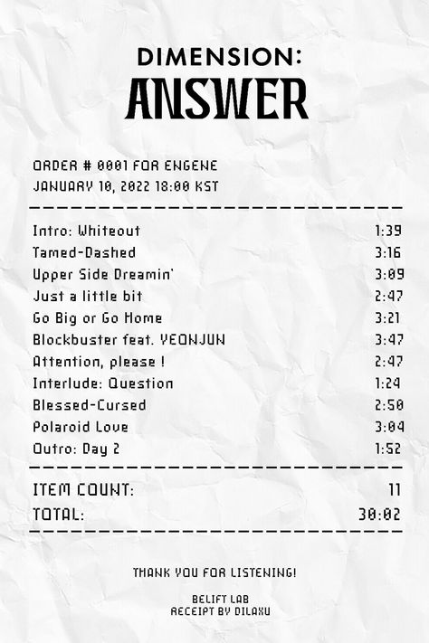 Enhypen Dimension Answer Poster, Enhypen Ticket Printable, Enhypen Album Receipt, Song Receipts Kpop, Kpop Poster Template, Enhypen Song Poster, Enhypen Receipt, Enhypen Room Ideas, Enhypen Stickers Printable Aesthetic