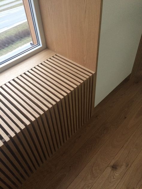 Modern Radiator Cover, Diy Radiator Cover, Home Radiators, Radiators Modern, Heater Cover, Entrance Modern, Modern Hallway, 2x4 Furniture Plans, Radiator Cover