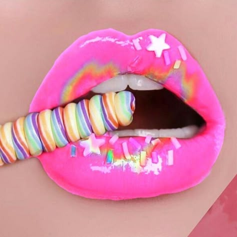 Lip Photoshoot, Mouth Nails, Paint N Sip Ideas, Crystal Valentine, Cool Lips, Lip Ideas, Crazy Eye Makeup, Baby Doll Furniture, Cute Nails Ideas