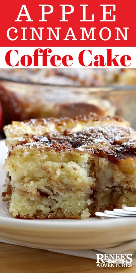 Cake Made With Buttermilk, Apple Coffee Cake Muffins, Apple Cinnamon Coffee Cake, Apple Coffee Cake, Apple Coffee, Coffee Cake Recipes Easy, Apple Coffee Cakes, Cakes To Make, Cinnamon Coffee Cake