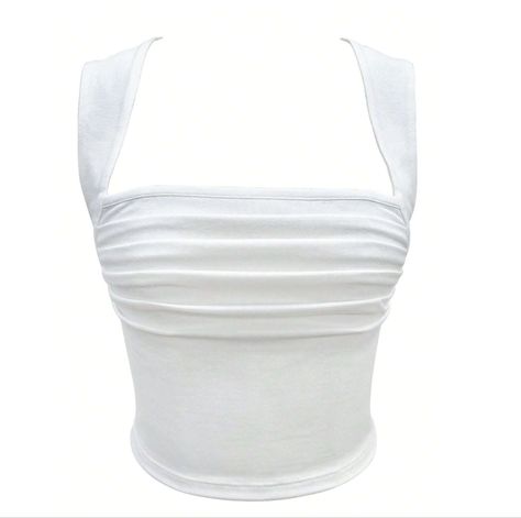 White Top Png, White Y2k Pre-shrunk Tops, White Y2k Tank Top, Tops Png Coquette, White Tank Top Png, White Y2k Cropped T-shirt, Crop Top Blanc, Outfit Png, Png Aesthetic